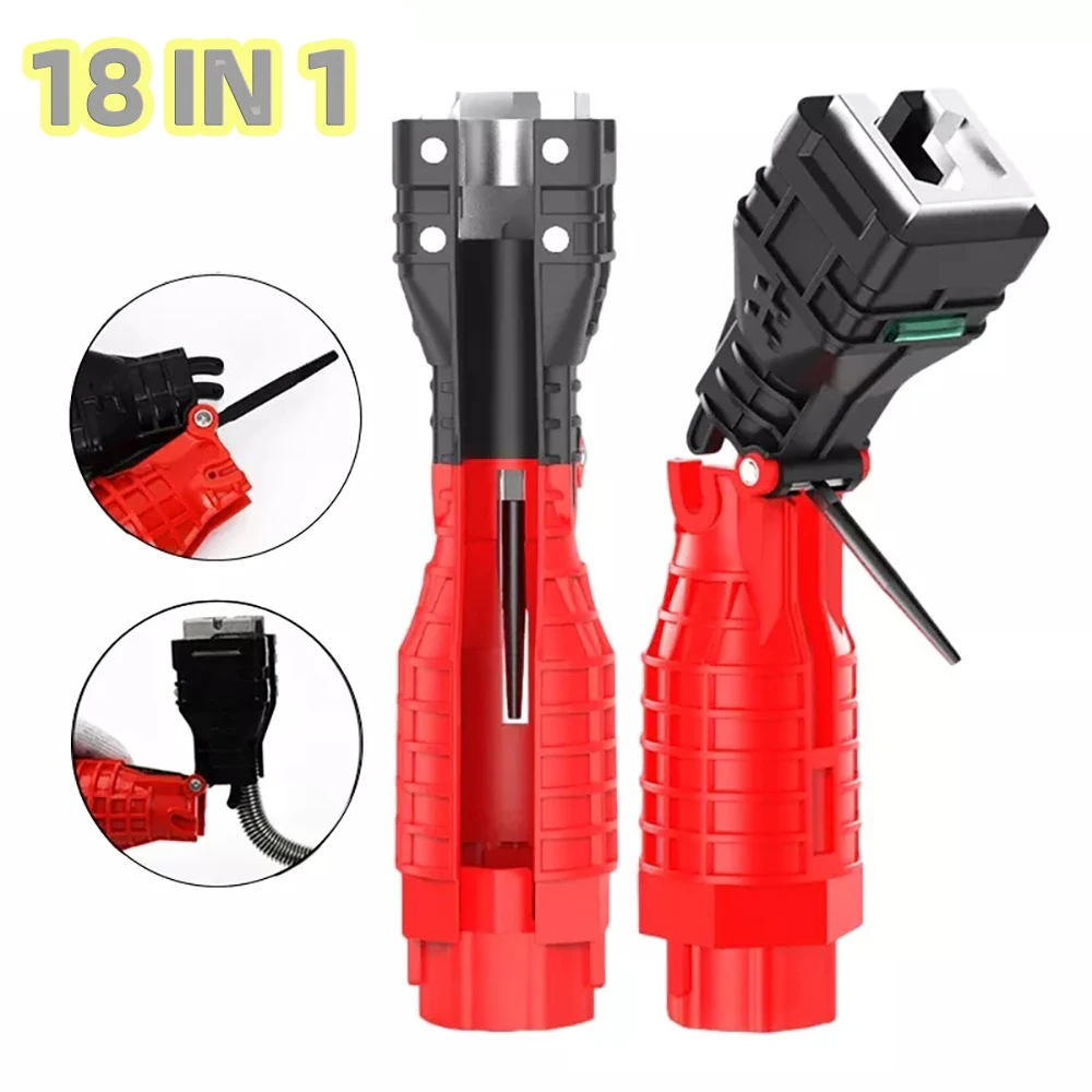 18 In 1 Flume Wrench Water Pipe Faucet Installer Multi-purpose Wrench Repair Tools for Toilet Bowl Sink Bathroom Kitchen
18 In 1 Flume Wrench Water Pipe Faucet Installer Multi-purpose Wrench Repair Tools for Toilet Bowl Sink Bathroom Kitchen