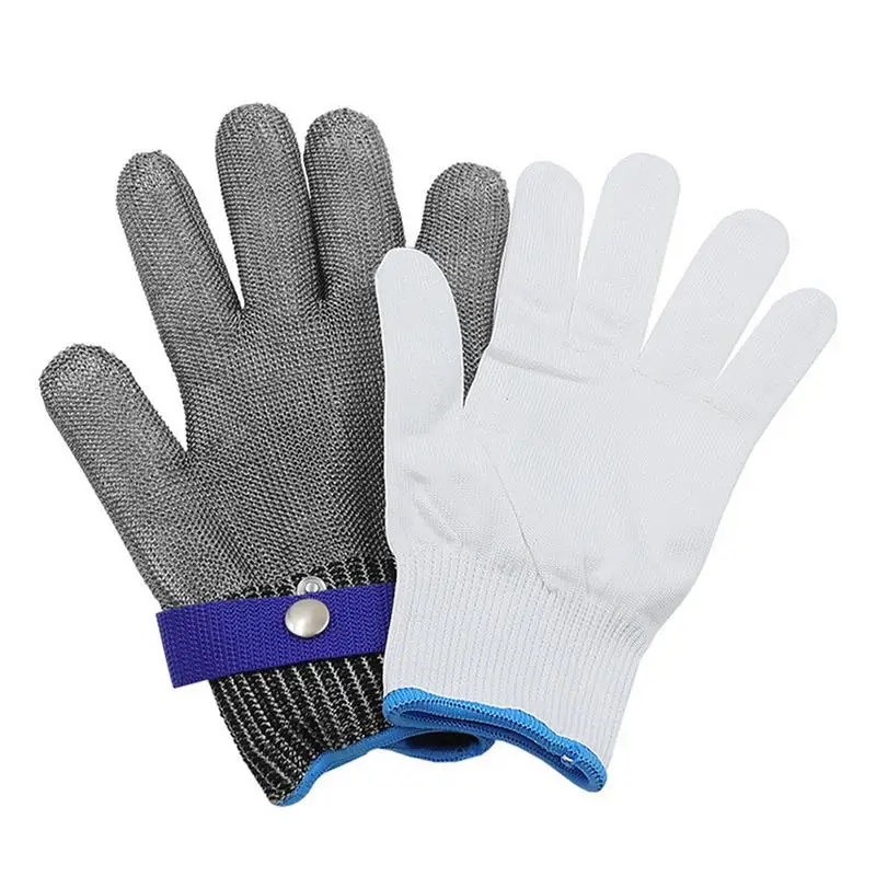 

Cut Resistant Gloves Stainless Steel Wire Food-Grade Mesh Metal Gloves Hygienic And Comfortable Safety Work Gloves For Food