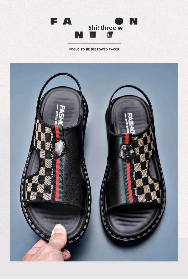 Men's Casual Soft Bottom Sandals 2023 Summer New Style Two-Use Genuine Leather Breathable Anti-Slip Outer Wear Trendy Men's Casual Soft Bottom Sandals 2023 Summer New Style Two-Use Genuine Leather Breathable Anti-Slip Outer Wear Trendy