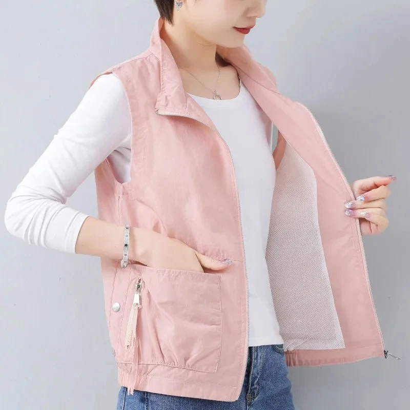 Double Layer Add Net Sand Thin Summer Vest Women Waistcoat 2022 New Short Spring Autumn Vest Jacket Sleeveless Casual Coat Tops
Double Layer Add Net Sand Thin Summer Vest Women Waistcoat 2022 New Short Spring Autumn Vest Jacket Sleeveless Casual Coat Tops