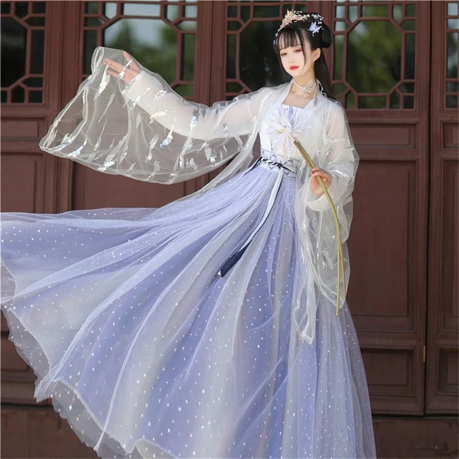 

Traditional Women Flower Hanfu Dress Ancient Chinese Costume Beautiful Dance Hanfu Originale Princess Tang Dynasty Robe