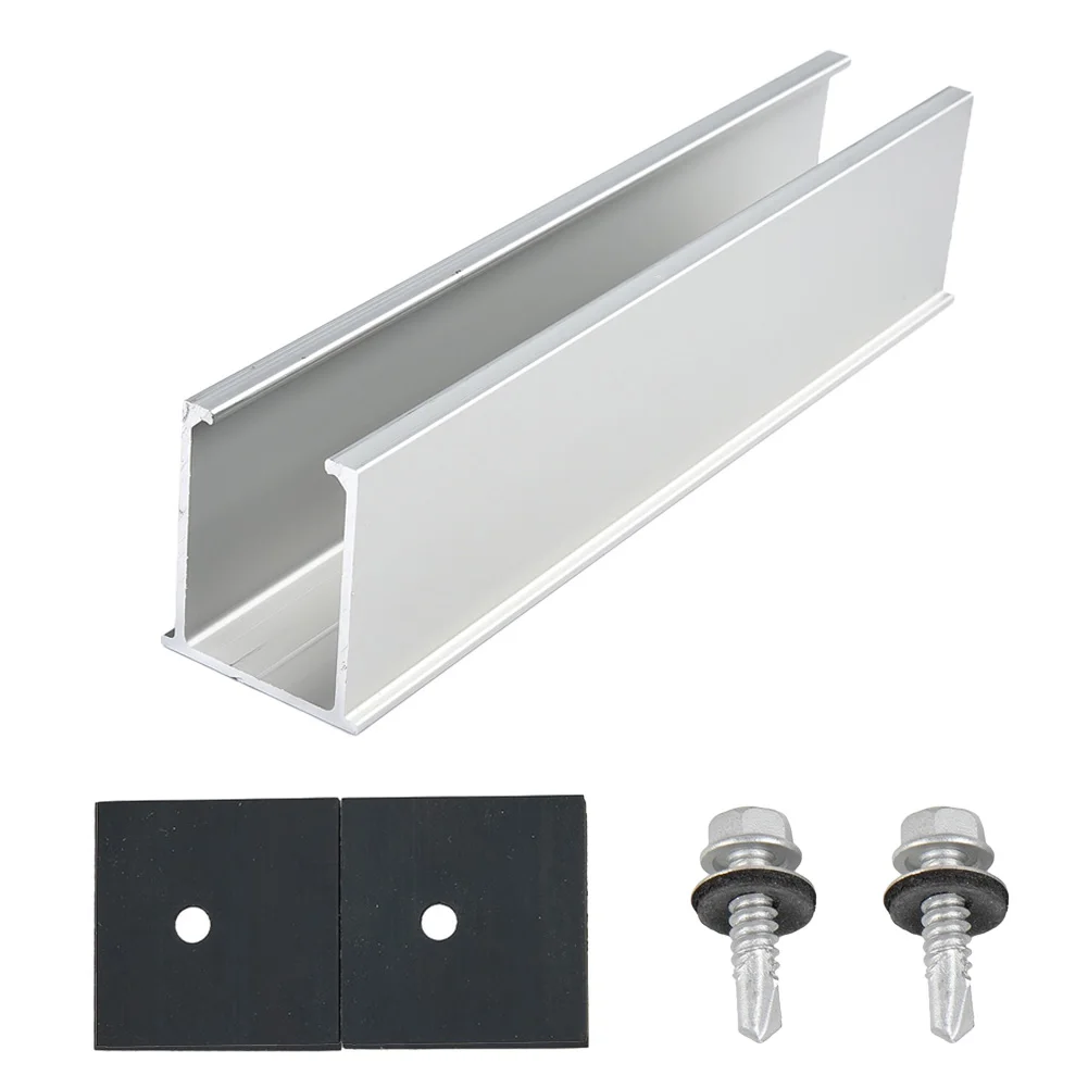 20CM Solar Panel Module Aluminum Bracket Rail Solar Modules Rail Bracket Trapezoidal Sheet Flat Roof PV Mounting Rail Support
20CM Solar Panel Module Aluminum Bracket Rail Solar Modules Rail Bracket Trapezoidal Sheet Flat Roof PV Mounting Rail Support