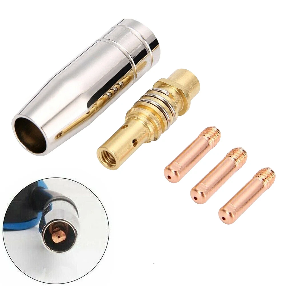 5pcs/set Contact Tip Consumables MIG Welding MB15 15AK 0.6/0.8/0.9/1.0/1.2mm Contact Tip With Tip Holder Guard Nozzleb
5pcs/set Contact Tip Consumables MIG Welding MB15 15AK 0.6/0.8/0.9/1.0/1.2mm Contact Tip With Tip Holder Guard Nozzleb