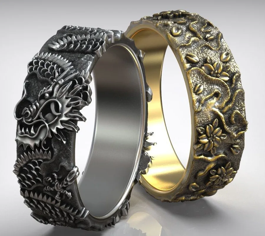 8g Chinese Dragon Tattoo Style Pattern Wedding Band Couple Ring 925 Solid Sterling Silver Ring
8g Chinese Dragon Tattoo Style Pattern Wedding Band Couple Ring 925 Solid Sterling Silver Ring