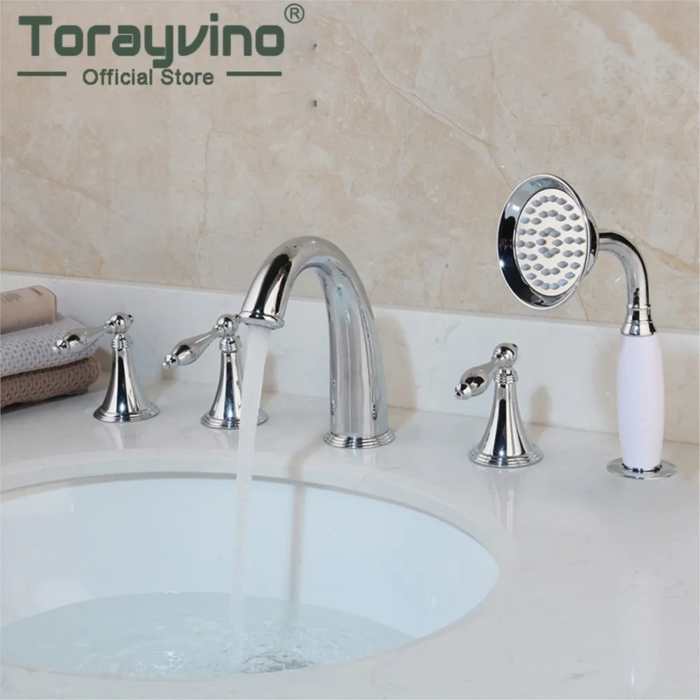 Смеситель для душа Torayvino с 3 ручками, кран из хромированной латуни для ванной комнаты, набор из 3 смесителей
Смеситель для душа Torayvino с 3 ручками, кран из хромированной латуни для ванной комнаты, набор из 3 смесителей