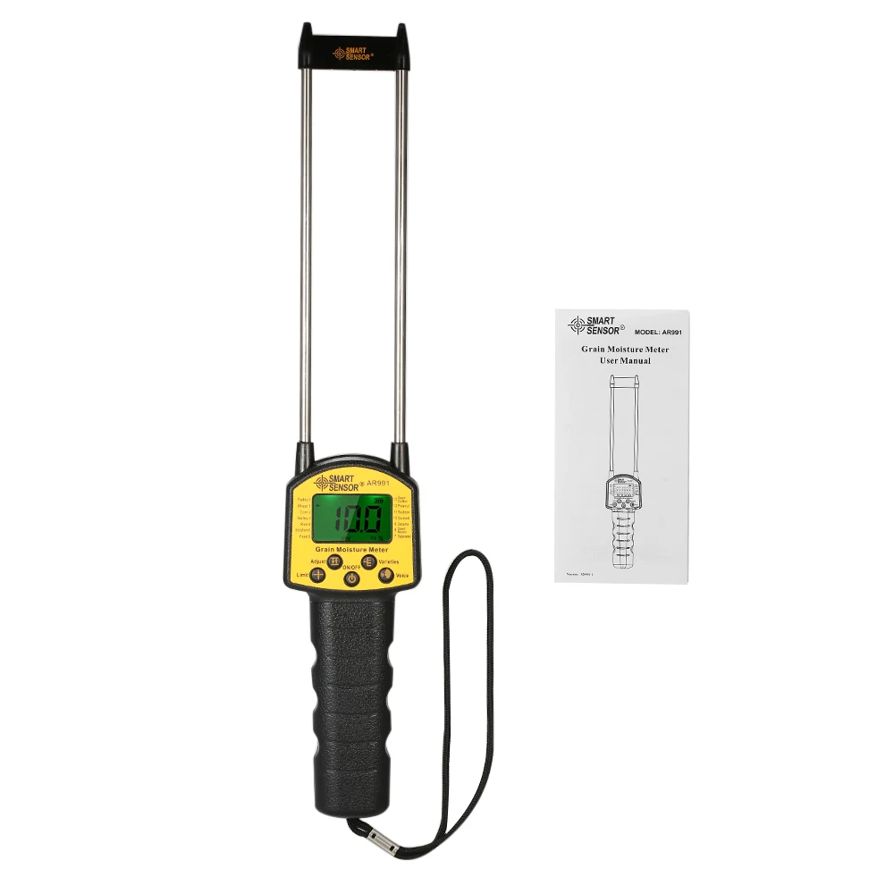 SMART SENSOR AR991 Moisture Meter LCD Digital Grain Moisture Tester Hygrometer With Measuring Probe For Corn Wheat Rice Bean
SMART SENSOR AR991 Moisture Meter LCD Digital Grain Moisture Tester Hygrometer With Measuring Probe For Corn Wheat Rice Bean