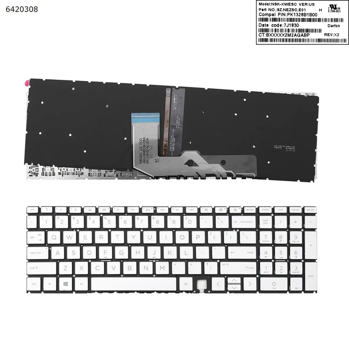Клавиатура для ноутбука HP Envy 17-cg 17-cgxxx 15 - ED 15-edxxx Серебристая с подсветкой
Клавиатура для ноутбука HP Envy 17-cg 17-cgxxx 15 - ED 15-edxxx Серебристая с подсветкой
