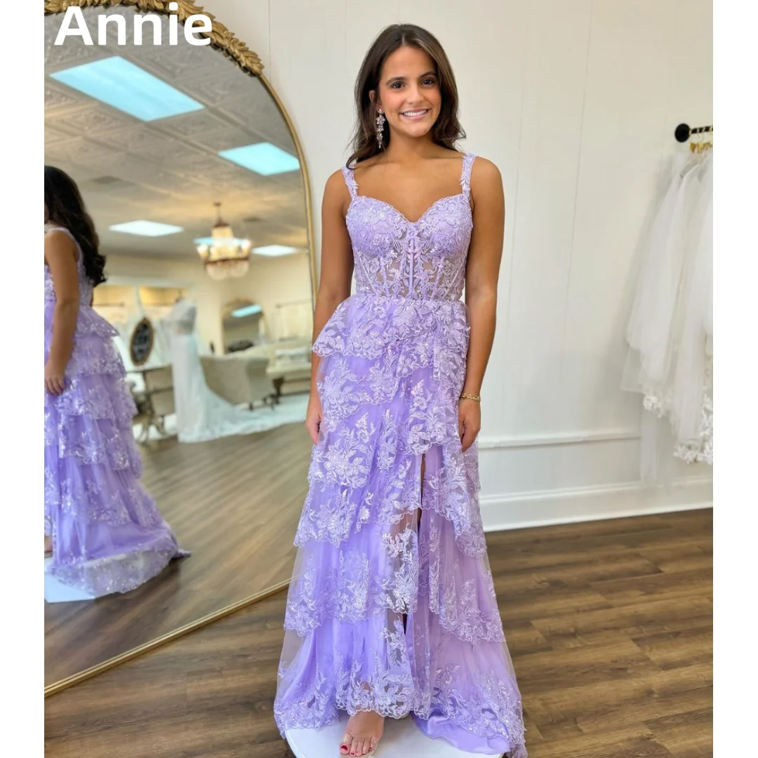 Annie Purple Glitter Lace Appliqué Prom Dresses A-line Formal Suit Evening Dresses Graduate Party Dresses 2024Vestidos De Noche
Annie Purple Glitter Lace Appliqué Prom Dresses A-line Formal Suit Evening Dresses Graduate Party Dresses 2024Vestidos De Noche