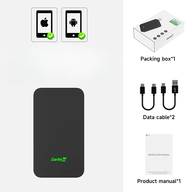 Carlinkit 2Air Wireless CarPlay Android Auto Wireless Box 2in 1 Adapter 2-Channel Work Waze Spotify 5.8Ghz WiFi BT Siri GPS Auto
Carlinkit 2Air Wireless CarPlay Android Auto Wireless Box 2in 1 Adapter 2-Channel Work Waze Spotify 5.8Ghz WiFi BT Siri GPS Auto