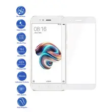 Protecteur d'écran LCD en verre trempé, pour Xiaomi MI A1 et 5X blanc=