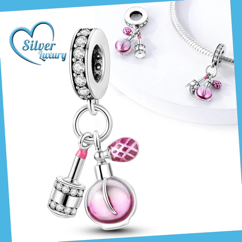 

Charming perfume lipstick pendant 925 Sterling Silver Fit Pandora Bracelet Silver 925 Original Charms for Jewelry Making