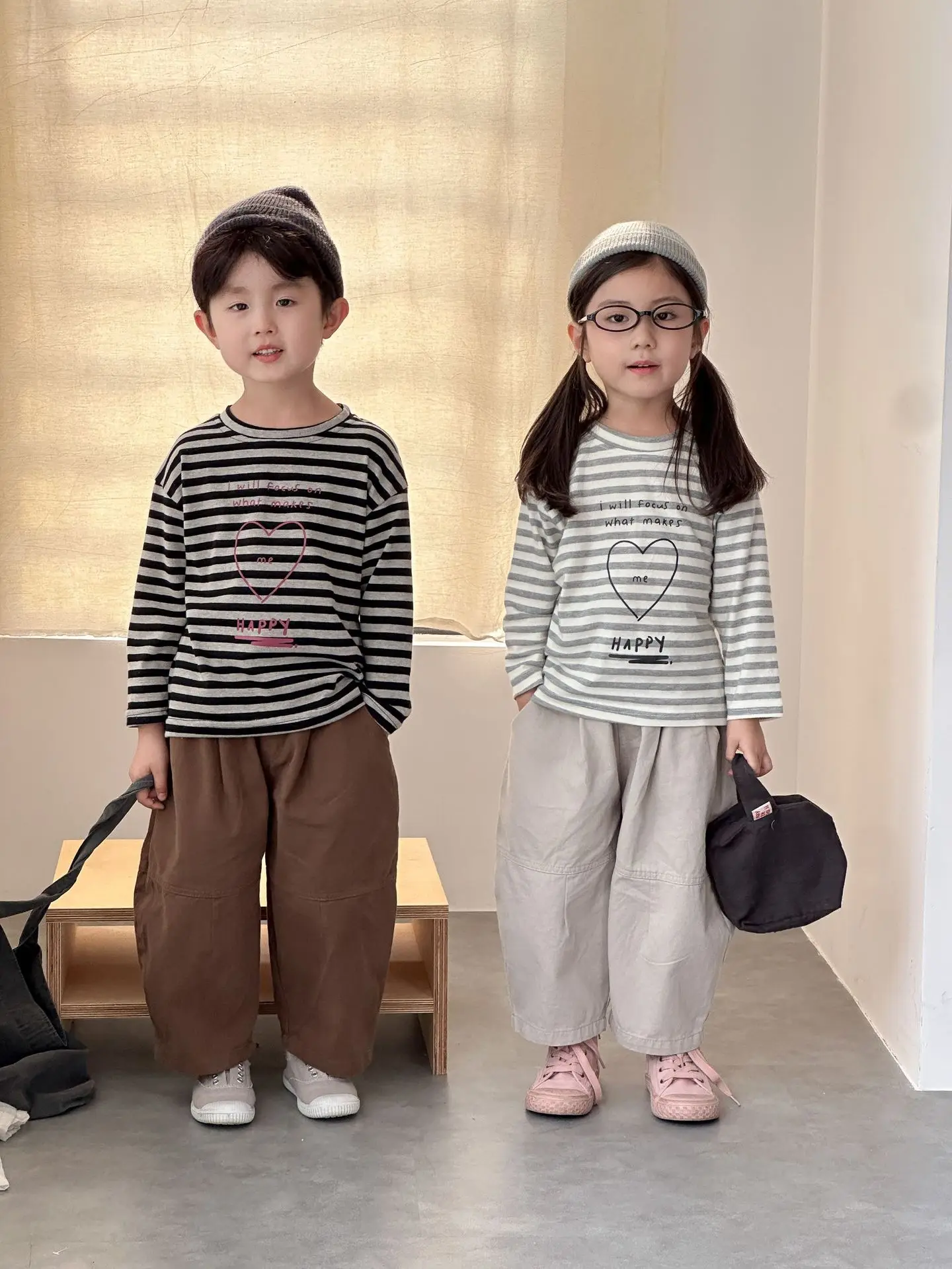 2025 Autumn New Children Long Sleeve T Shirts Cotton Girls Loose Striped Bottoming Shirt Boys Versatile Casual Tops Kids Clothes 17 S069157196d024935ae9793c7faef61edG