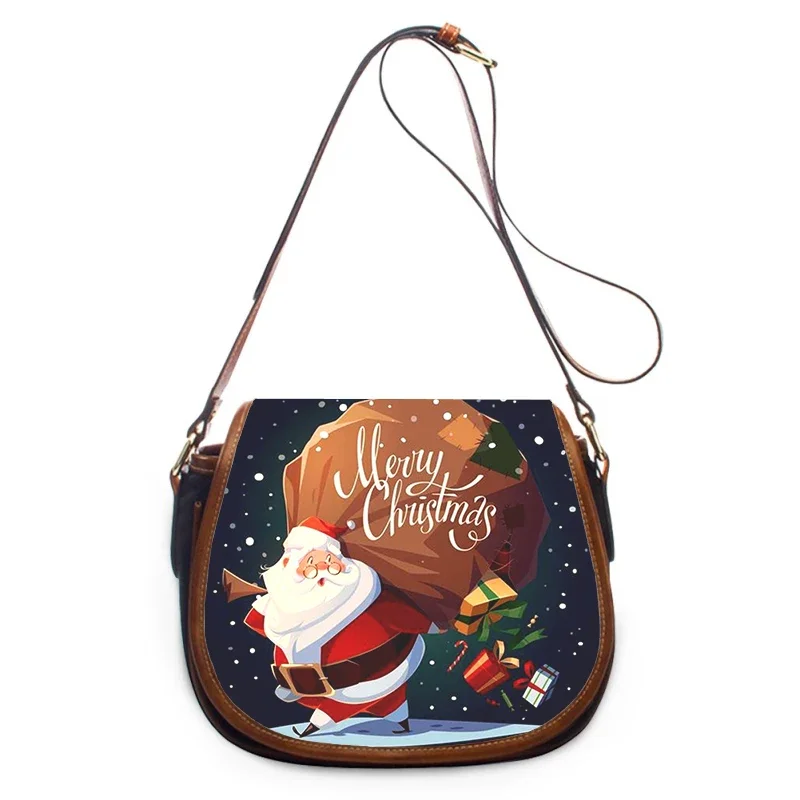 

Christmas Santa Claus print new fashion Women Crossbody Bag Luxury Handbags Women Bags Zipper Shoulder Bag women shoulder bag