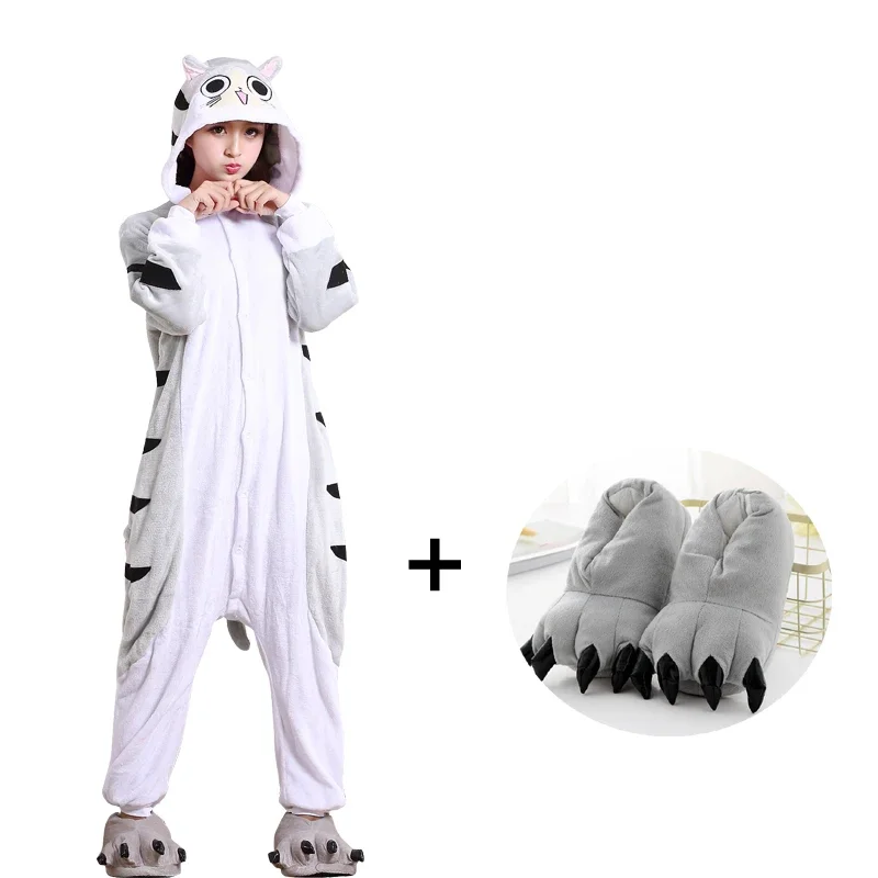 

Пижама-кигуруми Chi Cat, комбинезон-кигуруми с сыром и кошкой для взрослых, цельный Пижамный костюм на молнии с животными, мужские и женские костюмы, костюм для косплея на Хэллоуин