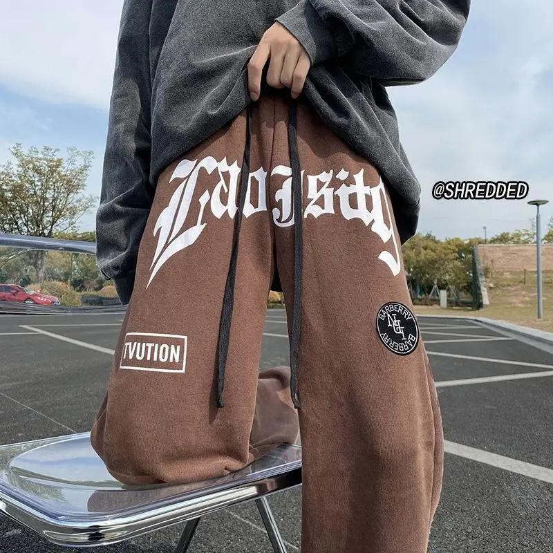 Retro Sweatpants Women American High Street Autumn Straight High Waist Pants Loose Streetwear Y2K Letter Print Casual Trousers
Retro Sweatpants Women American High Street Autumn Straight High Waist Pants Loose Streetwear Y2K Letter Print Casual Trousers