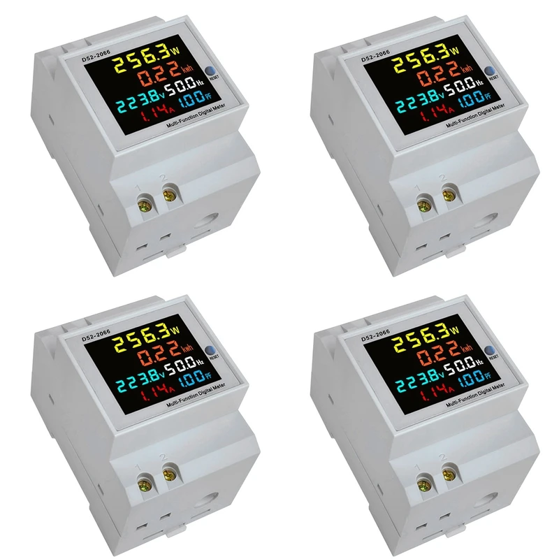 4X Din Rail AC Monitor 6IN1 250-450V 100A Voltage Current Power Factor Active KWH Electric Energy Frequency Meter VOLT
4X Din Rail AC Monitor 6IN1 250-450V 100A Voltage Current Power Factor Active KWH Electric Energy Frequency Meter VOLT