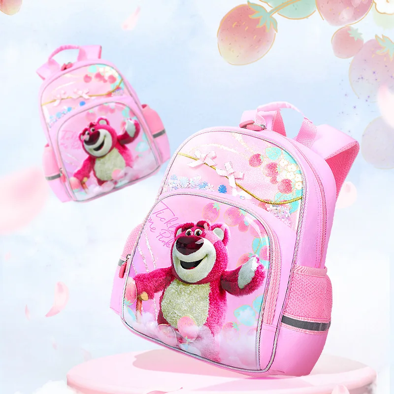 

Disney New Lotso Girls School Bags Grade 1-3 Primary Student Shoulder Orthopedic Backpack Large Capacity Kids Gifts Mochilas