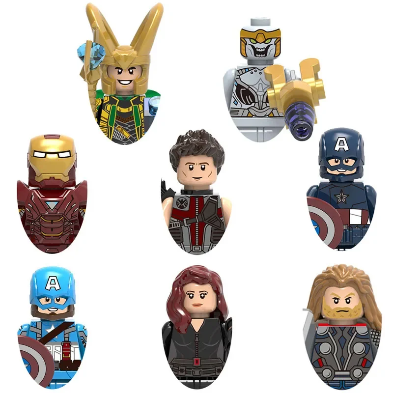 

X0259 Marvel The Avengers Thor Captain America Heroes Bricks Cartoon Character building block Boy Birthday Present