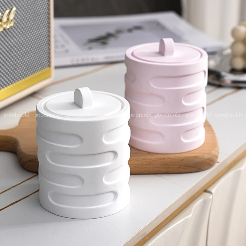 Simple Design Cement Candle Cup with Lid Mold Concrete Storage Tank Mold Home Storage Jar Candy Jar Handmade Mold Plaster
Simple Design Cement Candle Cup with Lid Mold Concrete Storage Tank Mold Home Storage Jar Candy Jar Handmade Mold Plaster