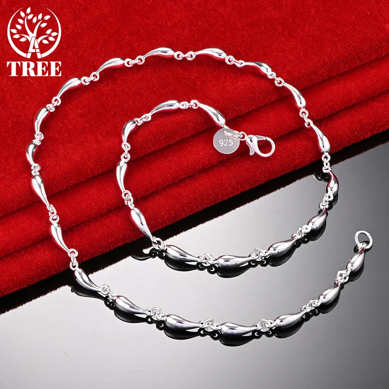 ALITREE 925 Sterling Silver Necklace For Women Full Water Drop Chain Engagement Wedding Accessories Party Fashion Jewelry
ALITREE 925 Sterling Silver Necklace For Women Full Water Drop Chain Engagement Wedding Accessories Party Fashion Jewelry