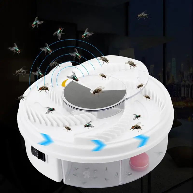 

Electric Fly Trap Rotating Vermin Killer Multi Use USB Charging Silent Fly Control Device Zapper Indoor Outdoor Insect Catcher