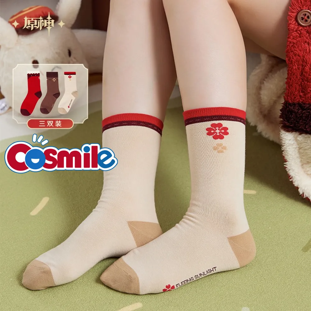

Cosmile miHoYo Game Genshin Impact Official Klee Mid-Calf Socks Set For Women Men Props Autumn Winter Anime Cos C