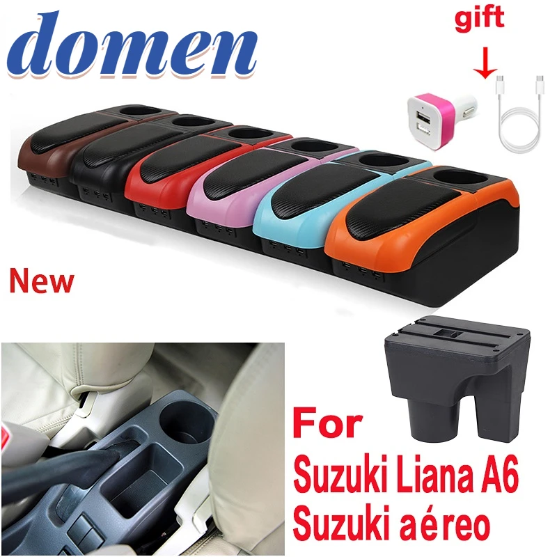 For Suzuki Liana A6 armrest box For Suzuki aéreo armrest box armrest Storage box Internal with USB cup holder car Accessories
For Suzuki Liana A6 armrest box For Suzuki aéreo armrest box armrest Storage box Internal with USB cup holder car Accessories