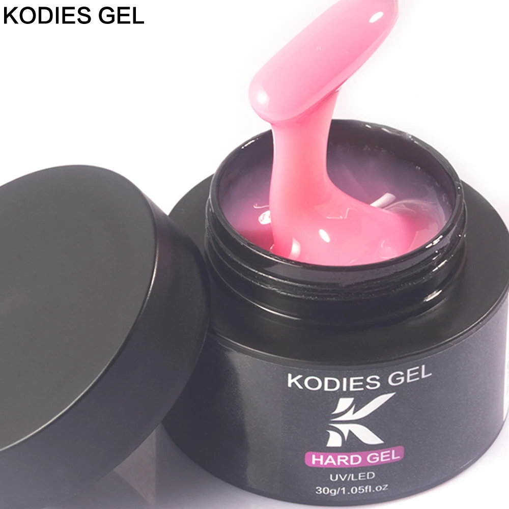 

KODIES GEL Acrylic Builder Nail Gel for Extension 30g Blush Pink Soft Hard Construction Gel Semi Permanent UV Manicure Nail Art