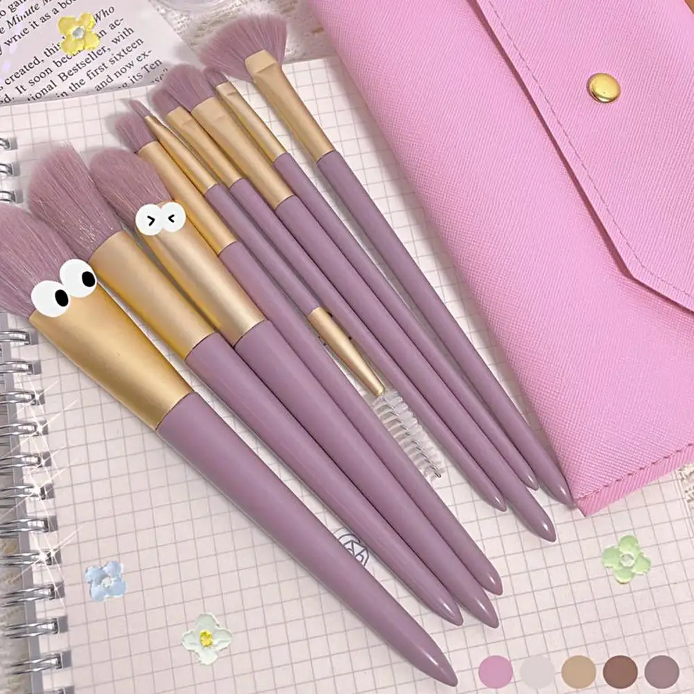 

1 Set Makeup Brush Set Lint-free Soft Dense Bristles Cosmetic Applicator Eye Shadow Nose Shadow Lip Eyebrow Brushes Set