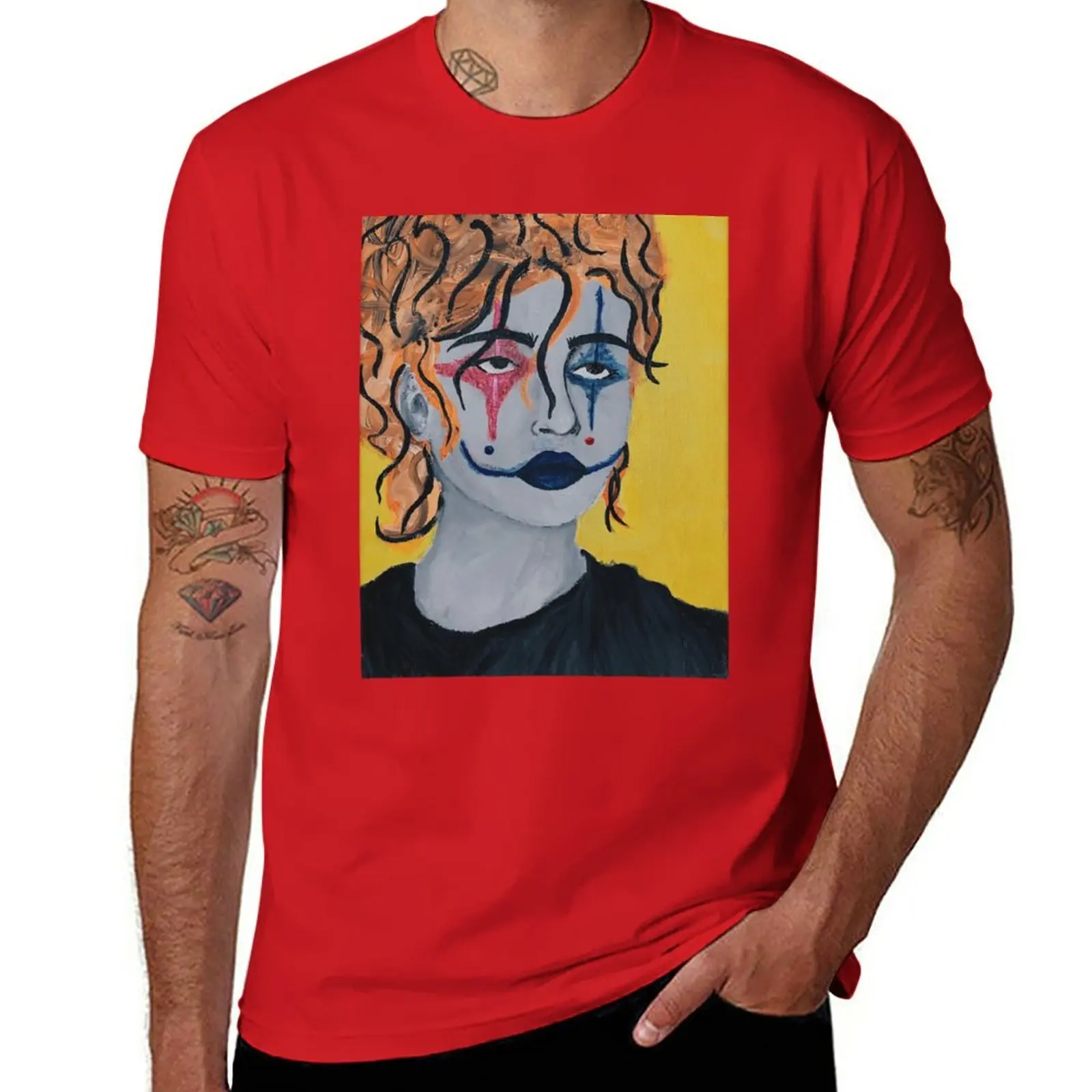 

New Clown Self Portrait T-Shirt shirts graphic tees customized t shirts black t shirts for men