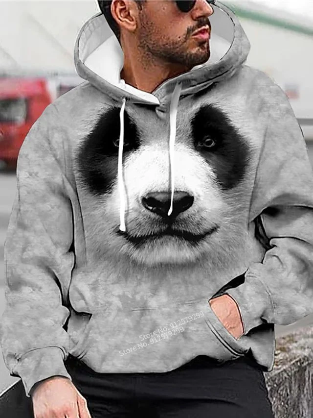 New Fashion Panda Hoodie Funny Hooded Sweatshir Men's and Women's Long Sleeve Animal Pullover Shirt
New Fashion Panda Hoodie Funny Hooded Sweatshir Men's and Women's Long Sleeve Animal Pullover Shirt