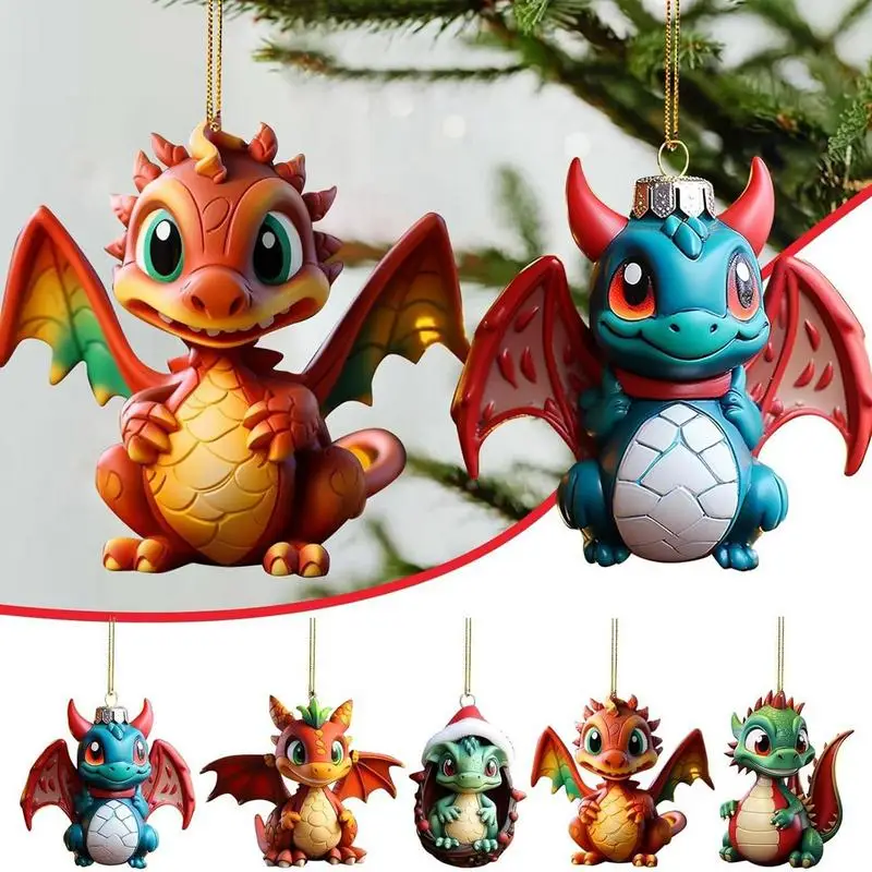 5pcs Cartoon Dinosaur Figures Christmas Ornament Acrylic Cute Christmas Tree Decoration Pendant for Home Office Decoration
5pcs Cartoon Dinosaur Figures Christmas Ornament Acrylic Cute Christmas Tree Decoration Pendant for Home Office Decoration