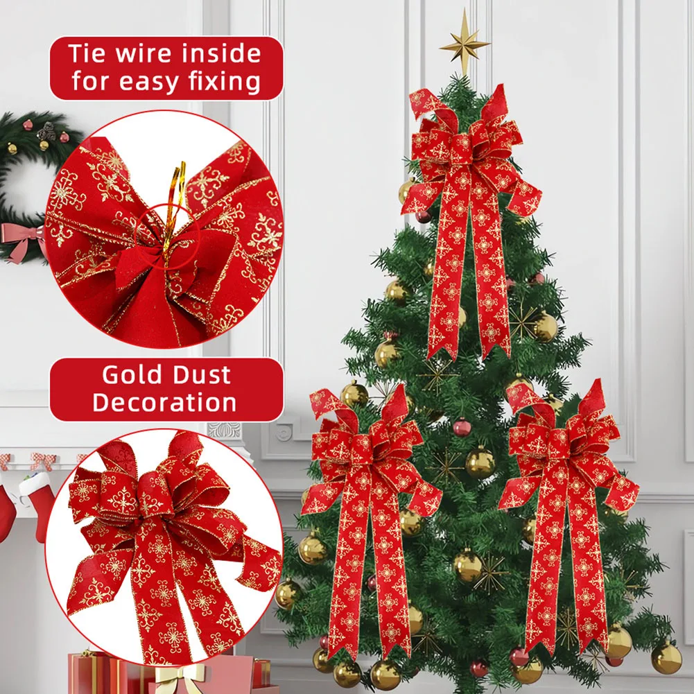 2023 Christmas Ribbon Bows Hanging Decorations Large Bowknot Gift Christmas Tree Ornaments Xmas Party Decor New Year 2024
2023 Christmas Ribbon Bows Hanging Decorations Large Bowknot Gift Christmas Tree Ornaments Xmas Party Decor New Year 2024