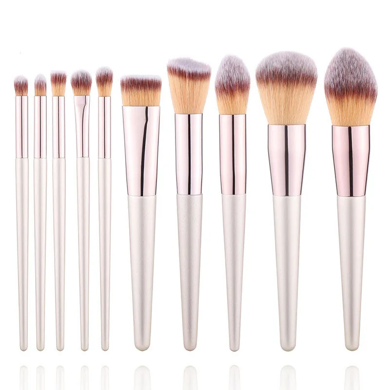 

Champagne Gold Makeup Brushes, Eye Brushes, Small Makeup Brushes, Complete Beauty Tools Set