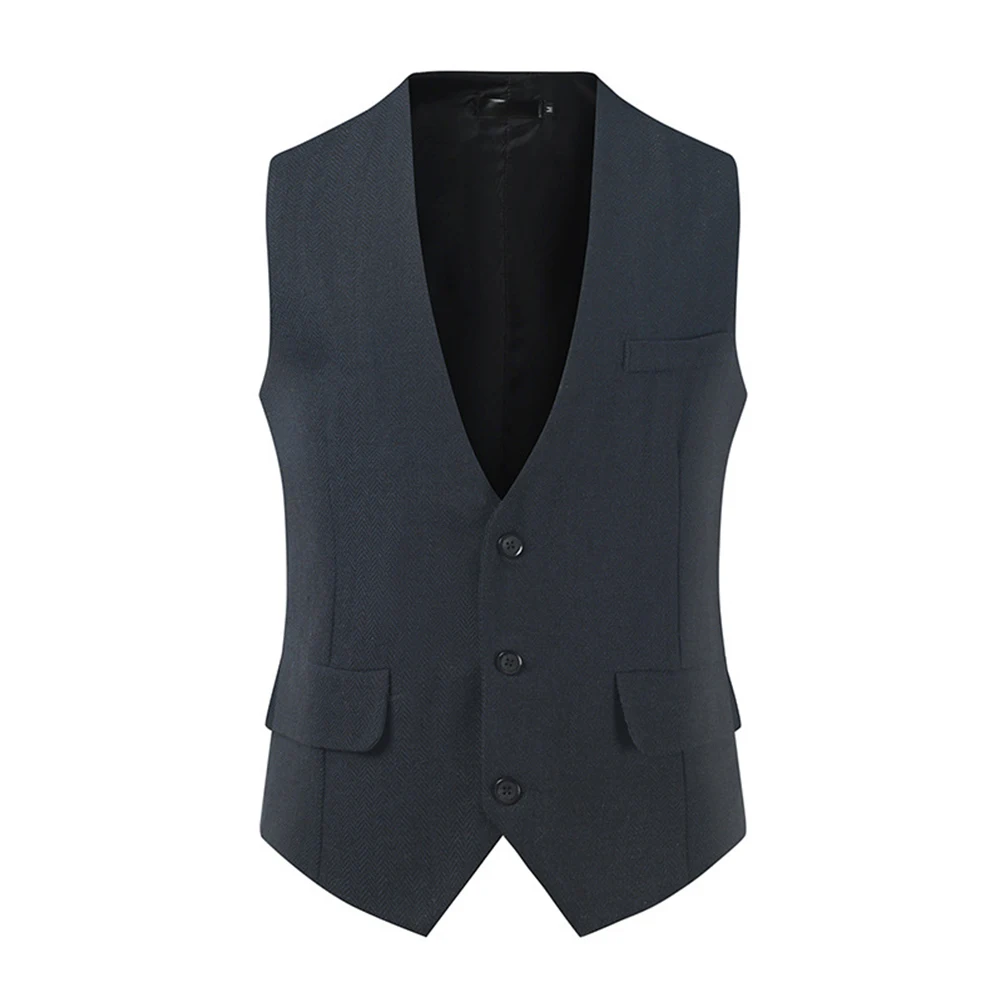 Fashion Men's Formal Business Suit Vest 3 Button V Neck Comfortable Soft Costume Gentleman Slim Waistcoat Inside Blazer Vests
Fashion Men's Formal Business Suit Vest 3 Button V Neck Comfortable Soft Costume Gentleman Slim Waistcoat Inside Blazer Vests