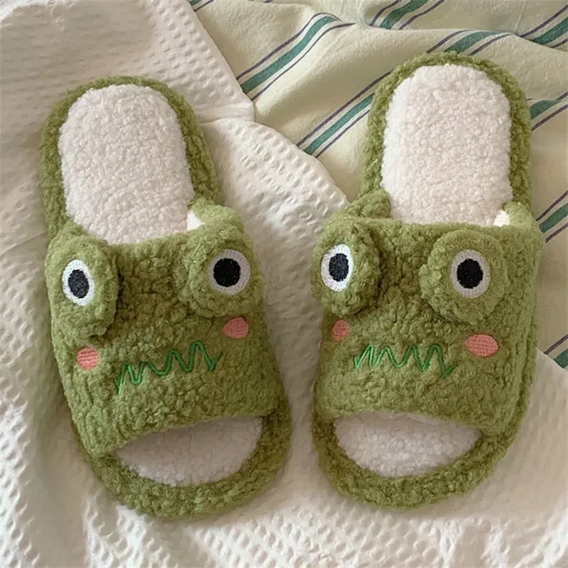 Yasuk Autumn Winter Fashion Women's Men's Casual Soft Indoor Slippers Furry Non-Slip Warm Simple Frog Unisex Couples Fluffy
Yasuk Autumn Winter Fashion Women's Men's Casual Soft Indoor Slippers Furry Non-Slip Warm Simple Frog Unisex Couples Fluffy