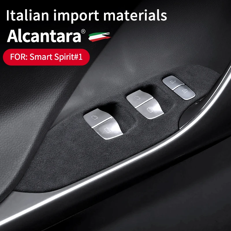 Car Door Window Lift Switch Button Panel Decoration Frame Trim Alcantara Suede For Mercedes Benz Smart #1 2021 2022 2023
Car Door Window Lift Switch Button Panel Decoration Frame Trim Alcantara Suede For Mercedes Benz Smart #1 2021 2022 2023