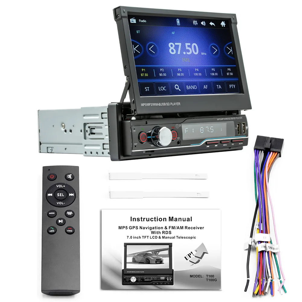 Car Radio Audio MP5 Player Camera 1 Din 7" Wired Carplay Folding Touch Screen Radio FM AM USB Mirrorlink Phone Charing Lights
Car Radio Audio MP5 Player Camera 1 Din 7" Wired Carplay Folding Touch Screen Radio FM AM USB Mirrorlink Phone Charing Lights