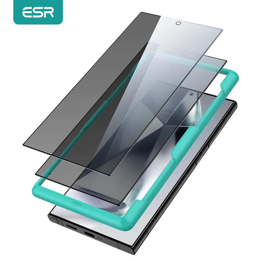 ESR 2PCS Films for Galaxy S24 Ultra Privacy Screen Protector with Auto Alignment Kit, Anti Spy Private Tempered-Glass 3D Curved
ESR 2PCS Films for Galaxy S24 Ultra Privacy Screen Protector with Auto Alignment Kit, Anti Spy Private Tempered-Glass 3D Curved