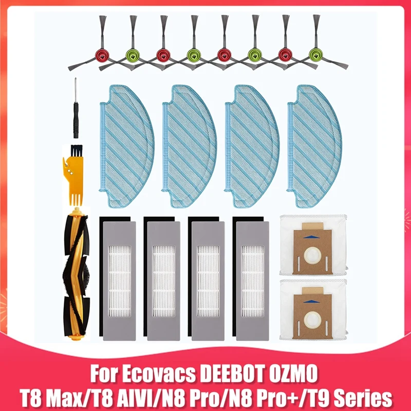 Набор аксессуаров для робота-пылесоса Ecovacs DEEBOT OZMO T8 T9 Series T8 AIVI T8 Max N8 Pro N8 Pro
Набор аксессуаров для робота-пылесоса Ecovacs DEEBOT OZMO T8 T9 Series T8 AIVI T8 Max N8 Pro N8 Pro