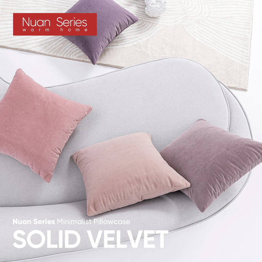 1PC Soft Velvet Cushion Cover Solid Color Pink And Purple Sofa Decorative Pillowcase For Living Room Home Decor Nuan Series
1PC Soft Velvet Cushion Cover Solid Color Pink And Purple Sofa Decorative Pillowcase For Living Room Home Decor Nuan Series
