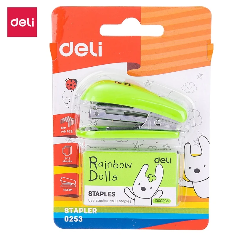 Deli 1PC Mini Stapler Set with 1000 Staples Random Color Kawaii Office School Supply E0253
Deli 1PC Mini Stapler Set with 1000 Staples Random Color Kawaii Office School Supply E0253