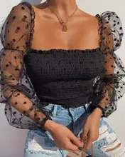 US Womens Mesh Sheer Puff Sleeve Vintage Polka Dot Shirt Ladies Loose Top Blouse
US Womens Mesh Sheer Puff Sleeve Vintage Polka Dot Shirt Ladies Loose Top Blouse