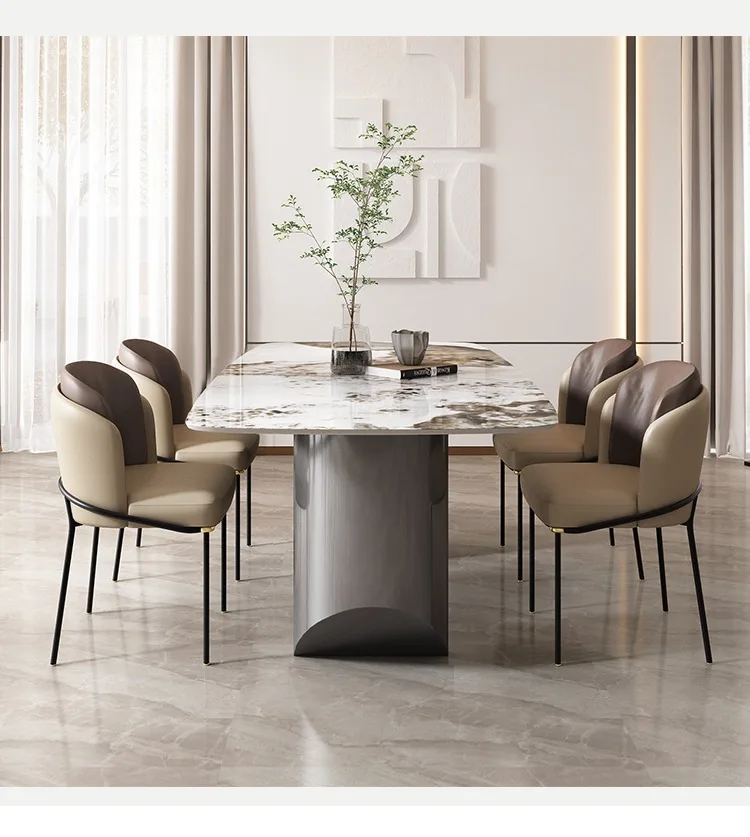 Modern light luxury high-end simple Italian slate table negotiation table chair combination table island table
Modern light luxury high-end simple Italian slate table negotiation table chair combination table island table