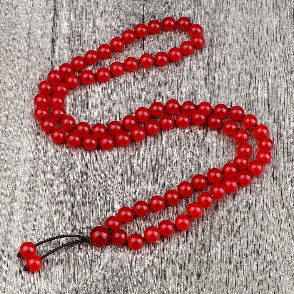 8mm Classic Red Beaded Necklaces 80 Mala Beads Handmade Knotted Elastic Bracelets Women Men Yoga Meditation Jewelry Prayer Gifts
8mm Classic Red Beaded Necklaces 80 Mala Beads Handmade Knotted Elastic Bracelets Women Men Yoga Meditation Jewelry Prayer Gifts
