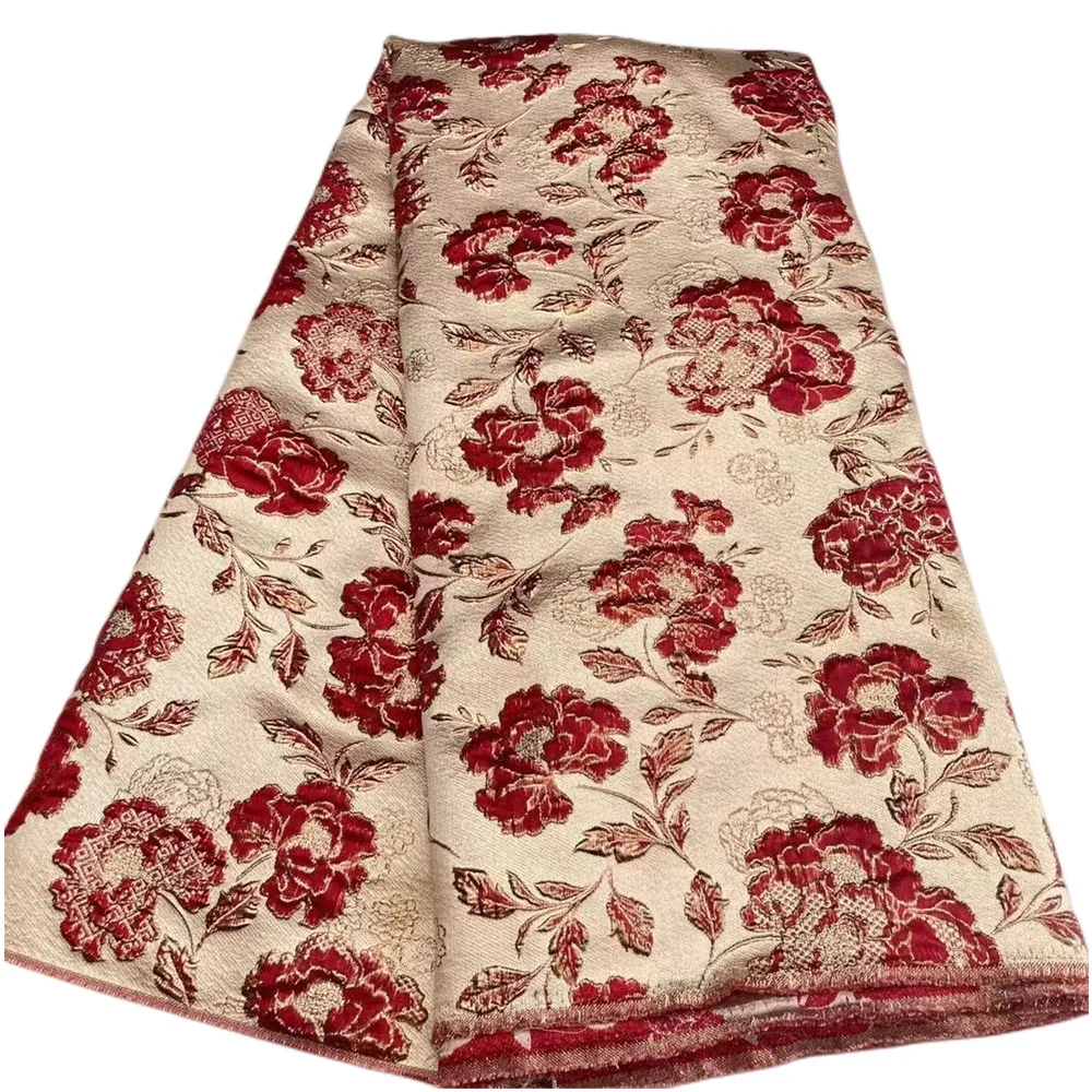 Latest Floral Brocade Fabric Jacquard Lace Cloth Nigerian Damask Organza Mesh Material French Tulle Net Tissus For Sewing G 4-3
Latest Floral Brocade Fabric Jacquard Lace Cloth Nigerian Damask Organza Mesh Material French Tulle Net Tissus For Sewing G 4-3