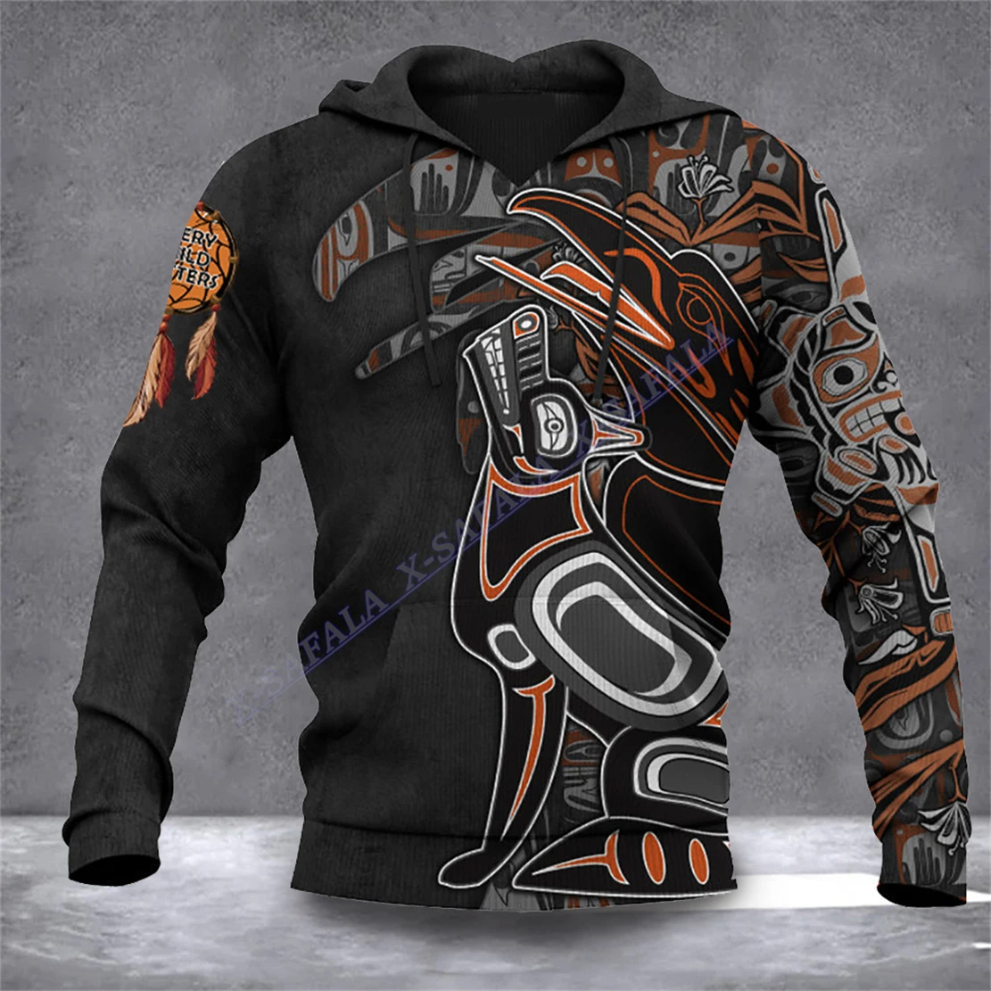 

Orange Day Wolf Raven Haida Every Child Matters 3D Printed Hoodie Men Women Pullover Sweatshirt Jersey Tracksuits Jumper