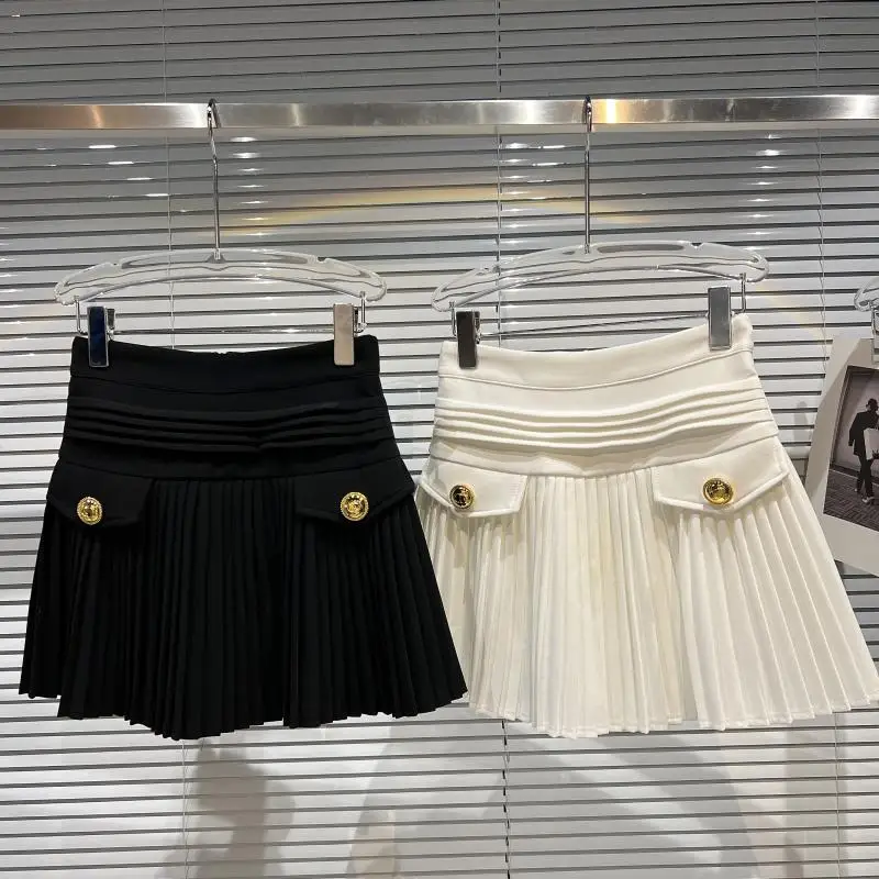 2024 New Miu Style Metal Buckle Double Pocket Pressed pleated Western Clothing Material pleated skirt woolen fabric half skirt
2024 New Miu Style Metal Buckle Double Pocket Pressed pleated Western Clothing Material pleated skirt woolen fabric half skirt