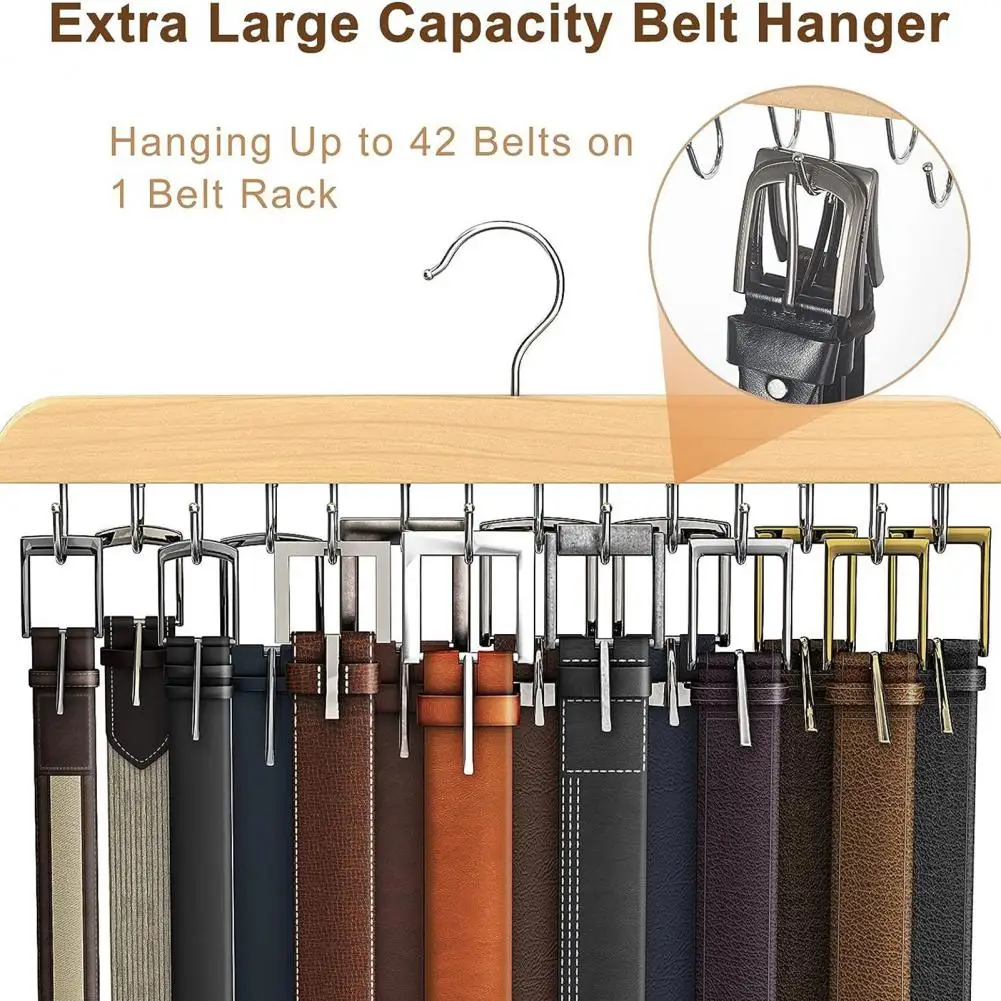 

Scarf Belt Organizer 360-degree Rotating Tie Scarf Belt Storage Rack with Multiple Hooks Multifunctional Closet for Efficient