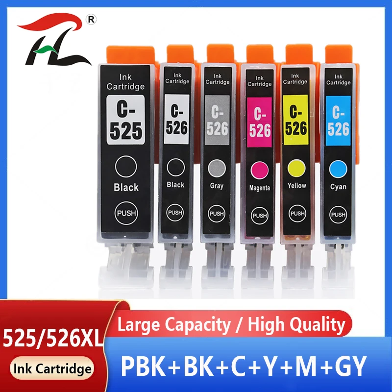 Compatible PGI525 XL CLI 526 ink cartridges PGI525 For Canon PIXMA IP4850 IX6550 MG5150 MG5250 MX885 MX895 Printers with chip
Compatible PGI525 XL CLI 526 ink cartridges PGI525 For Canon PIXMA IP4850 IX6550 MG5150 MG5250 MX885 MX895 Printers with chip